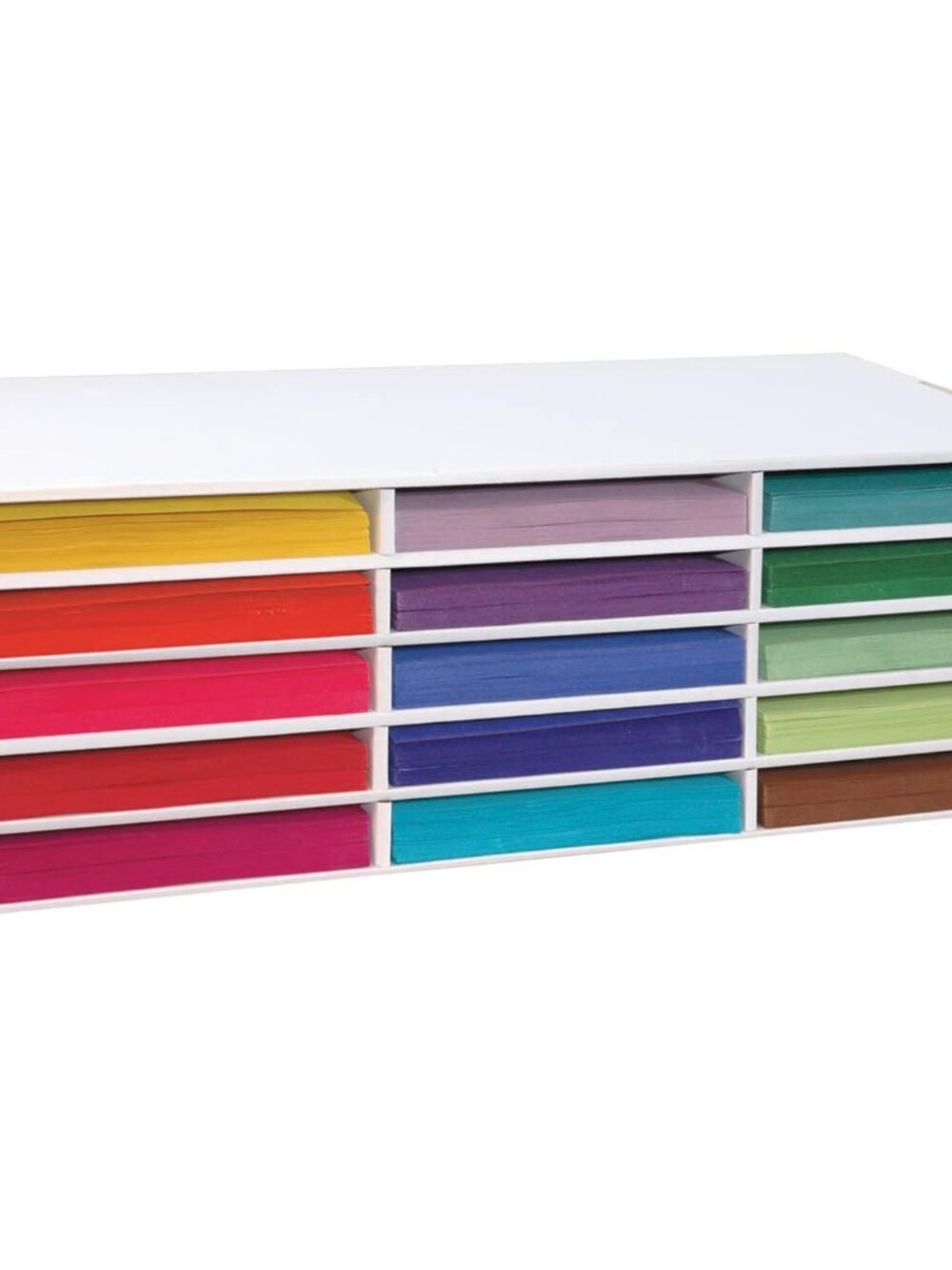 Classroom Keepers 9" x 12" Construction Paper Storage, 15-Slot, White, 9-3/8"H x - Picture 4 of 7
